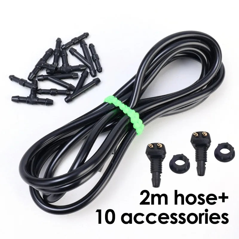 Car Auto Windshield Washer Hose Wiper Blade Pipe Jet Spray Nozzle Water Fluid Premium Automotive Accessory