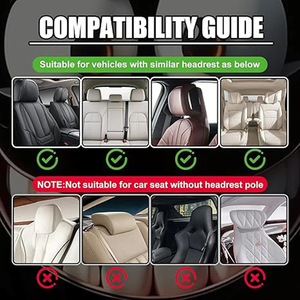 1 PC-Red-eyed Car Headrest Cover Interior Protector Auto Vehicle Accessory