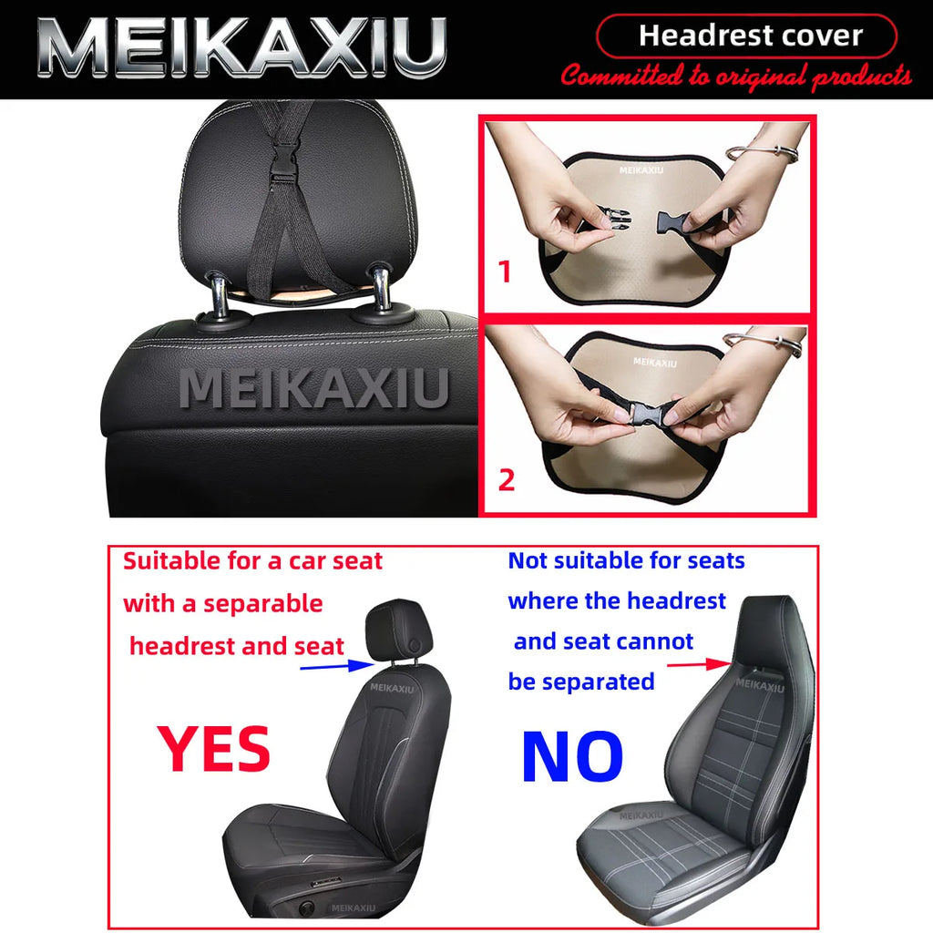 Diamond-Embroidered Rhinestone-Crusted PU Leather Crown Bling Car Headrest Cover 1PC/2PCS Fashionable Automobile Accessory
