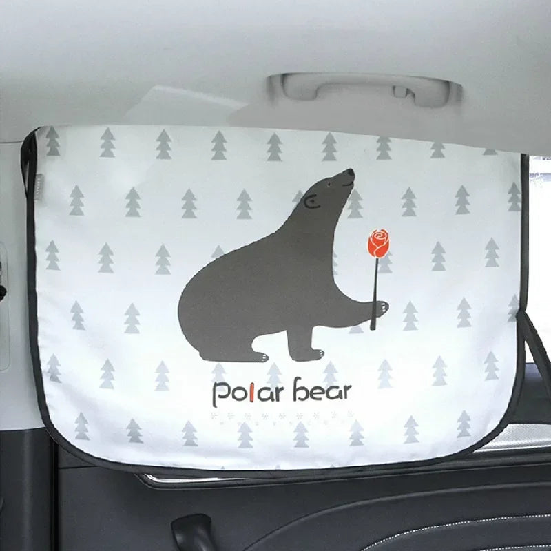 Cartoon Universal Side Window Sunshade UV Protection For Baby Children Car