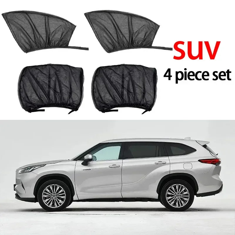 Car Window Shade Mesh 2 or 4 pcs screen window set premium window sunshade breat