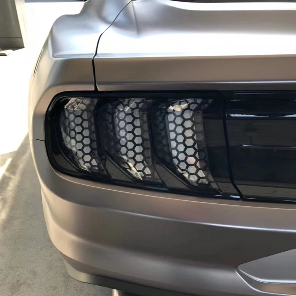 Car Tail Light Lamp Stickers 48cmx30cm Car Honeycomb Stickers Universal Auto Stylish Tail Lights Film Protector Car Accessories