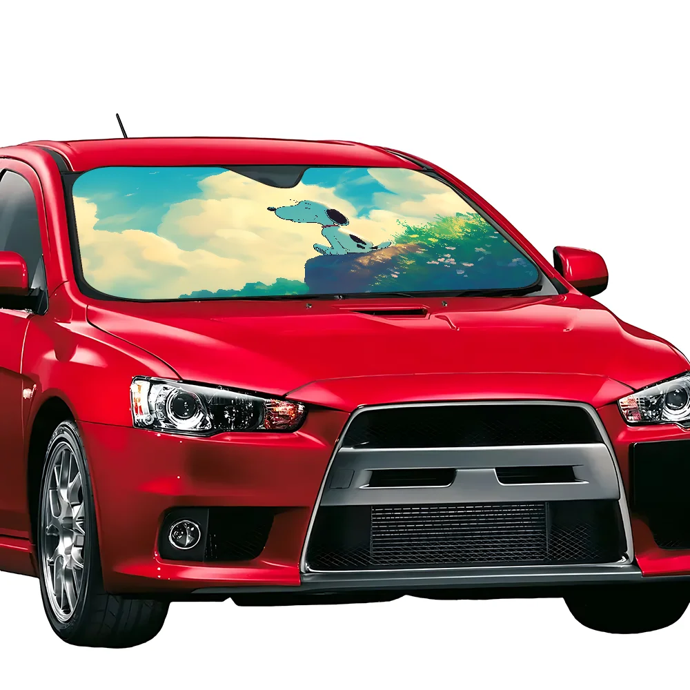 Snoopyes Cartoon Cute Car Sun Shade Windscreen Front Window Visor 70x130 cm