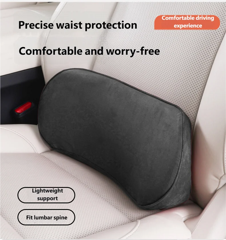 Car Memory Foam Lumbar Support Cushion Waist Pillow Backrest Seat Driver