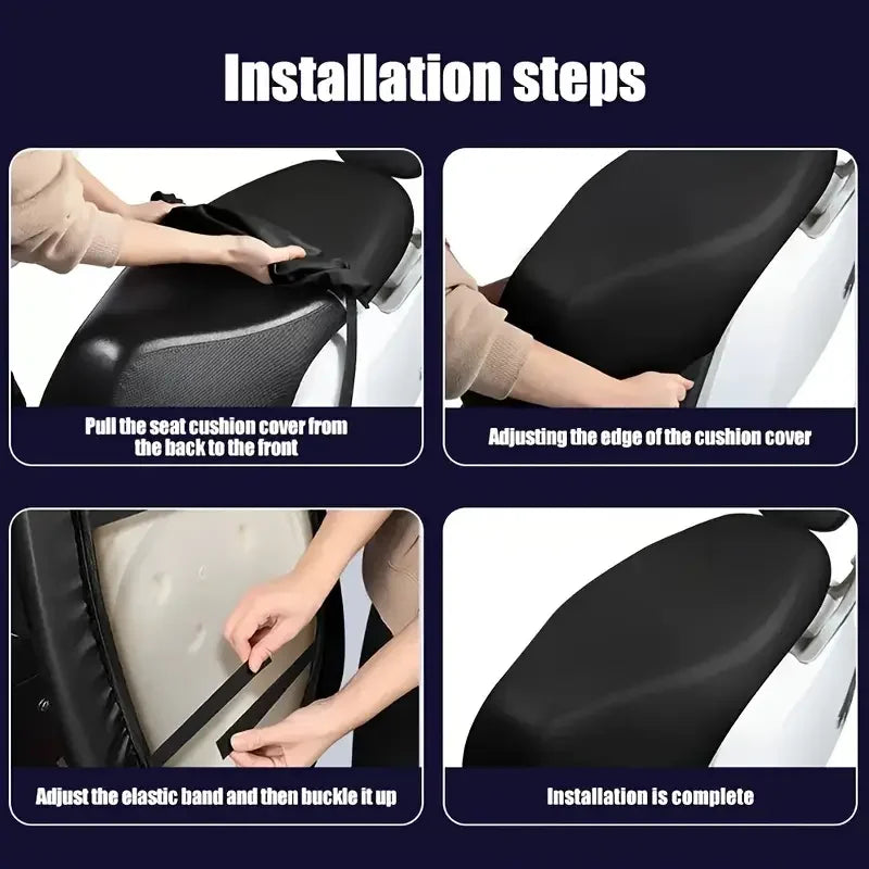 1 pc Motorcycle Black Seat Cover Waterproof Dustproof Rainproof Motorbike Scoote