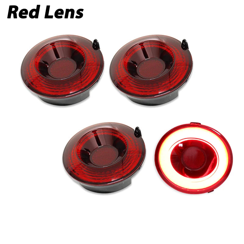 4pcs Full LED Halo Vette Tail Lamp Assemblies For 2005-2013 Chevrolet Corvette C6 Brake Light Turn Signal Lamp Parking Light