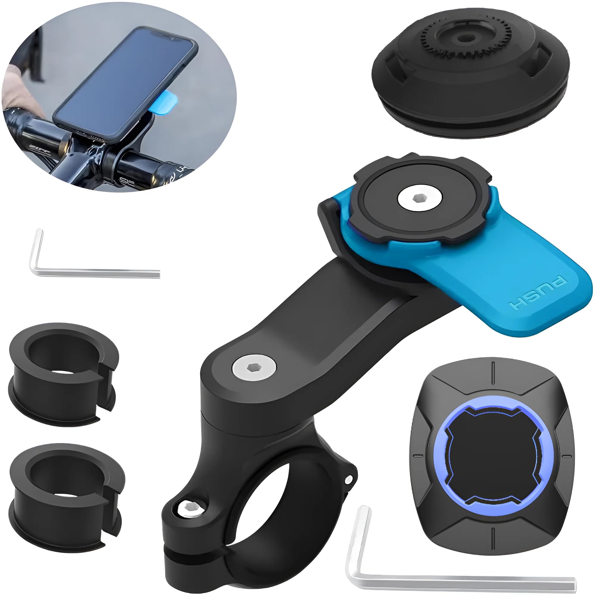 Motorcycle Phone Mount Anti-Shake Bike Cell Holder with Vibration Bracket Stand