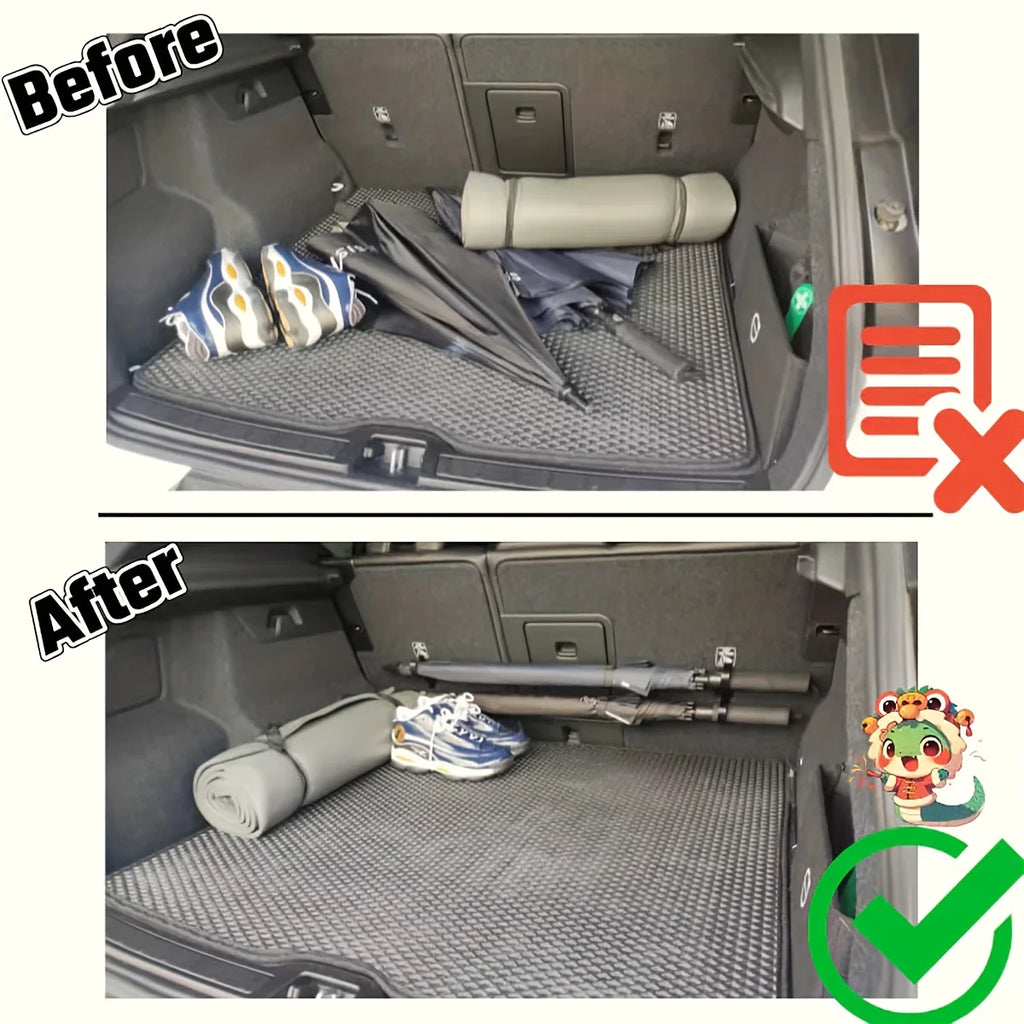 Lot of 2 Car Umbrella Hooks Trunk Hangers Universal for Sedans with No-Drill SUV