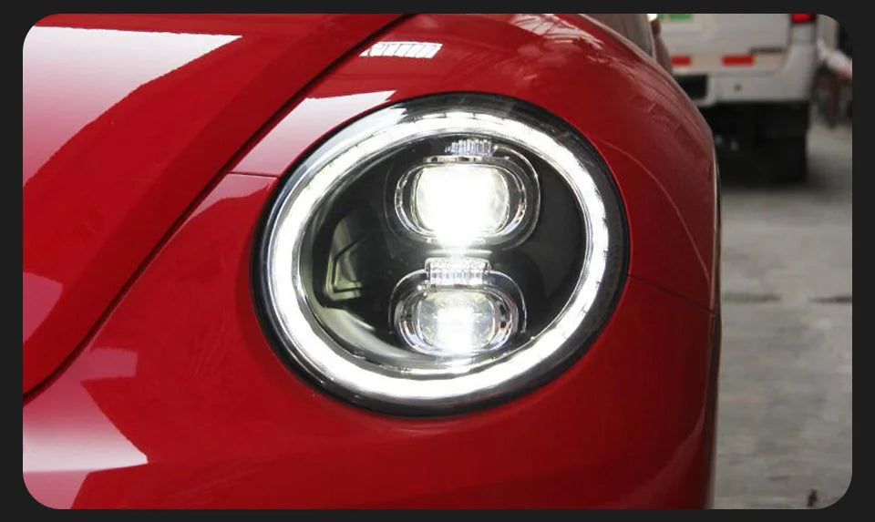 AKD Head Lamp for VW Beetle LED Headlight 2006-2021 Headlights Beetle DRL Turn Signal High Beam Angel Eye Projector Lens