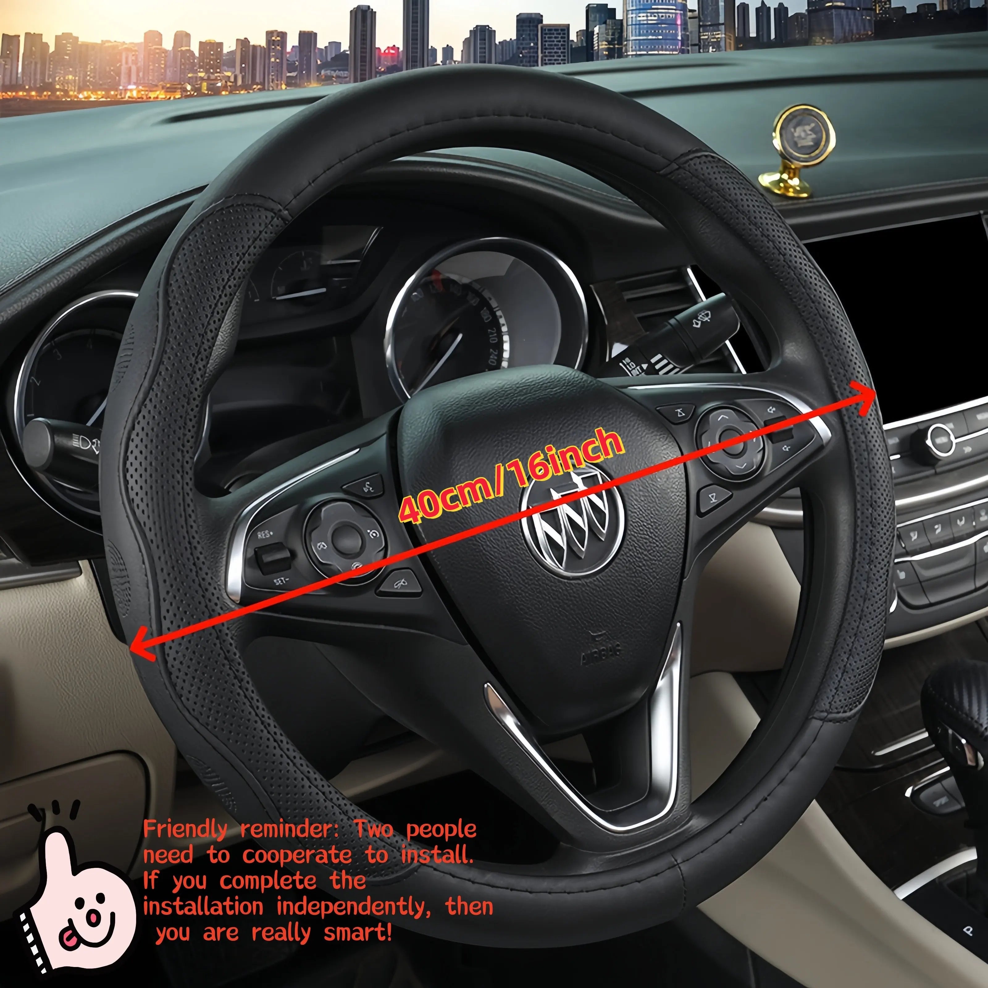 Truck steering wheel protective cover 40-50cm 16-20 "PU leather wear-resistant