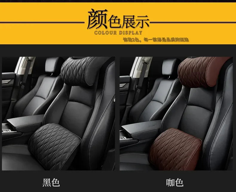 Car Headrest Lumbar Support Memory Foam Vertebral Neck Pillow Interior Protector