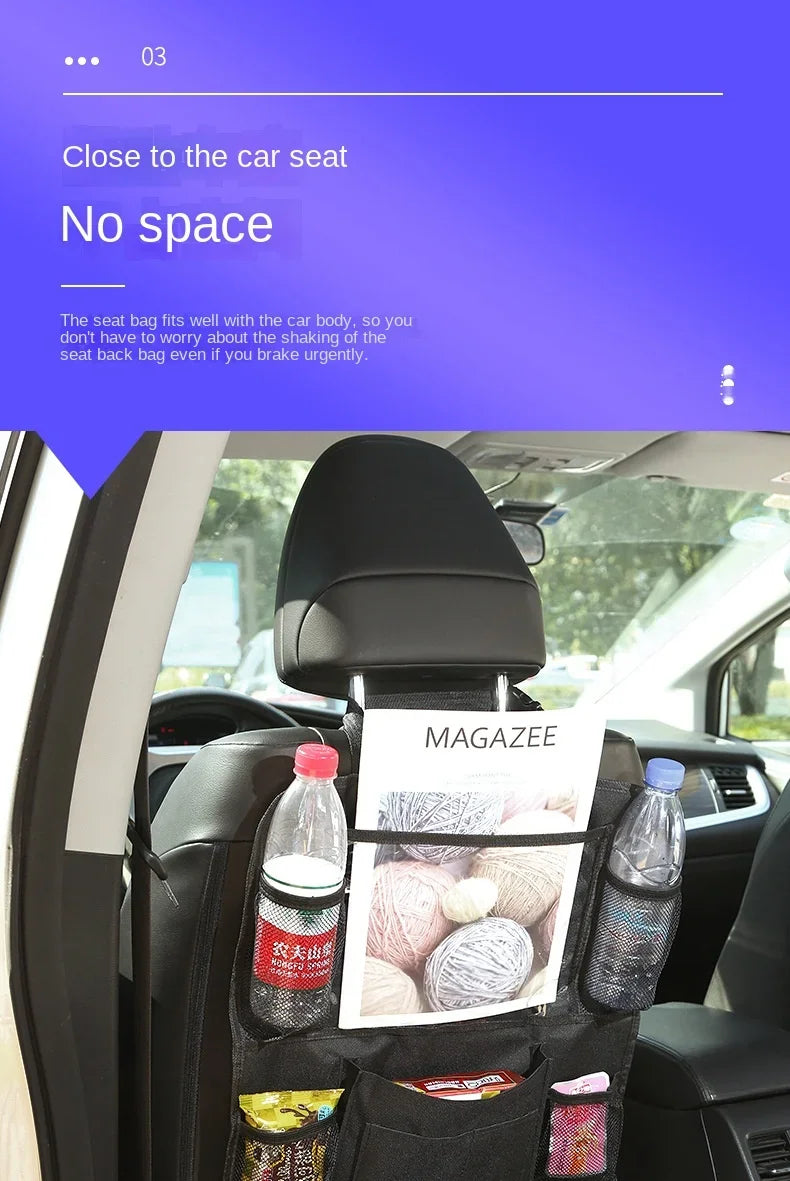 Car Backseat Organizer with Tablet Holder Multi-Pocket Storage Seat Interior