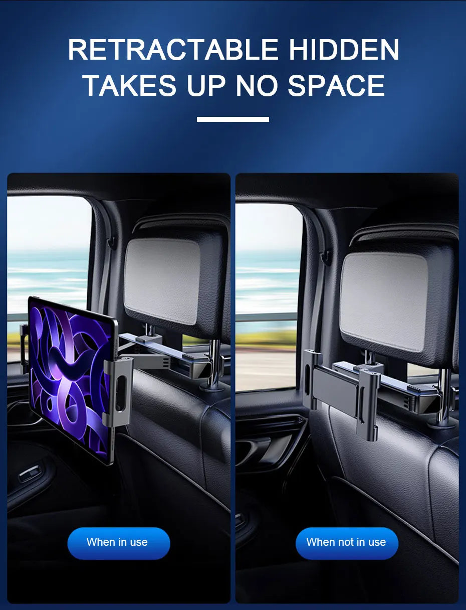 SEAMETAL Upgraded Car Headrest Phone Holder Telescopic Anti Shake Auto Table