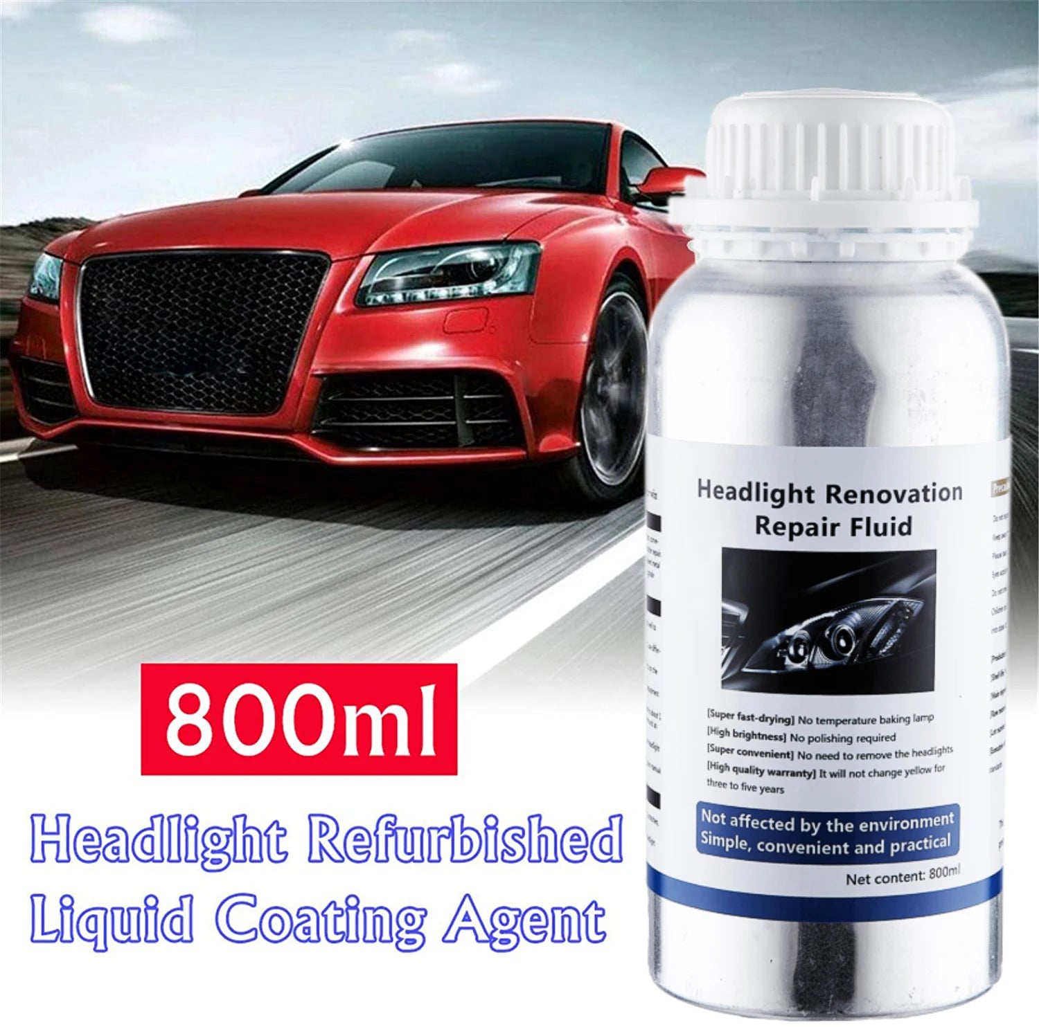 Car Headlight Repair Liquid Car Headlamp Renovation Restoration Cleaning Car Headlight Liquid Polymer Polish Auto Part headlight