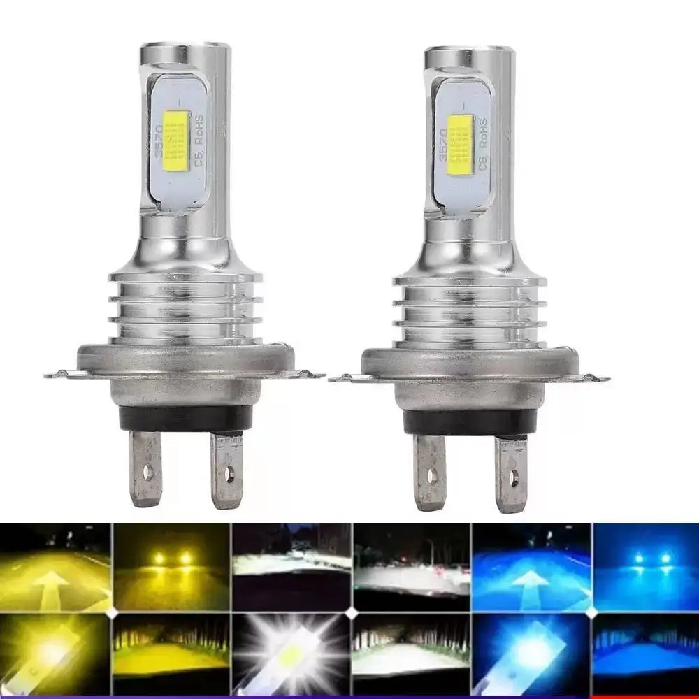 2PCS H4 H7 H11 LED Fog & Headlight Bulbs, 20000LM 6000K 12V, Compatible with H8 H9 H1 H3 9005 HB3 9006 HB4 for Driving Lamps