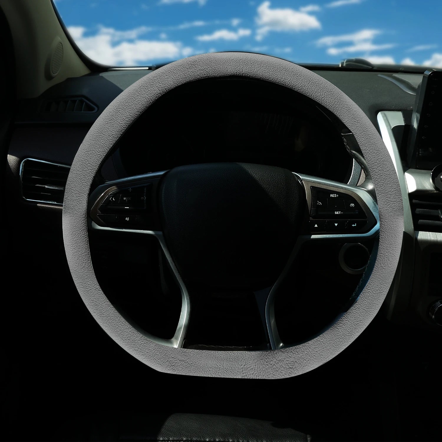 Car Steering Wheel Cover Universal for Round & D-Shaped 32cm Wheels Comfort Grip