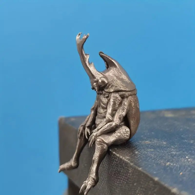 Car Dashboard Home Office Decor Antique Brass Realistic Beetle Sculpture Dual Premium Automotive Accessory