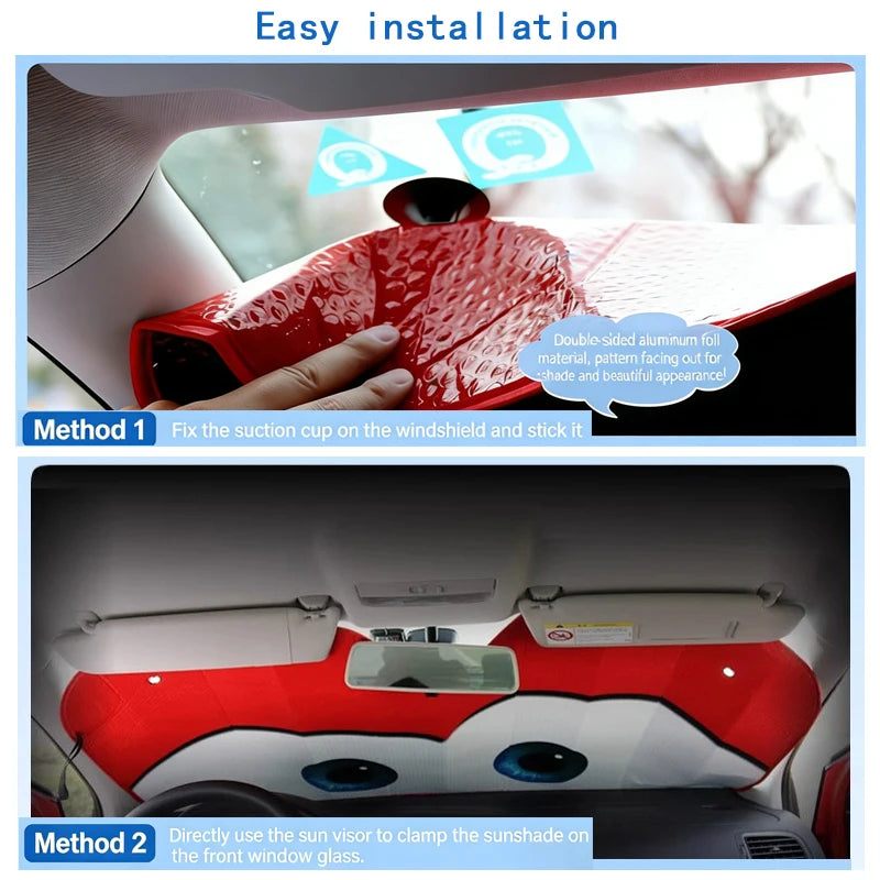 Car Solar Protection 4 Colors Eyes Heated Windshield Sunshade Car Window