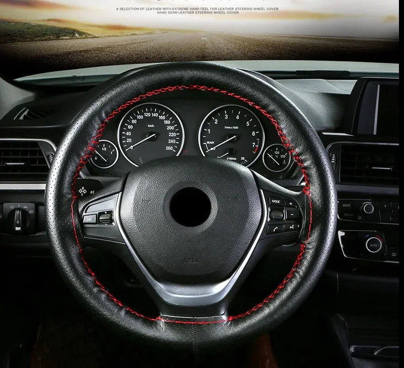 New Steering Wheel Cover Truck Handle Cover 42CM 45CM 47CM 50CM Braid Leather