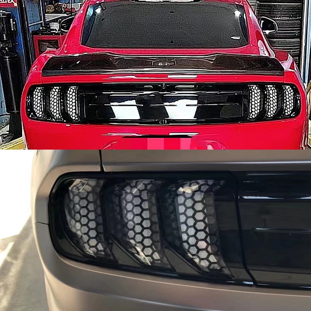 Car Tail Light Lamp Stickers 48cmx30cm Car Honeycomb Stickers Universal Auto Stylish Tail Lights Film Protector Car Accessories
