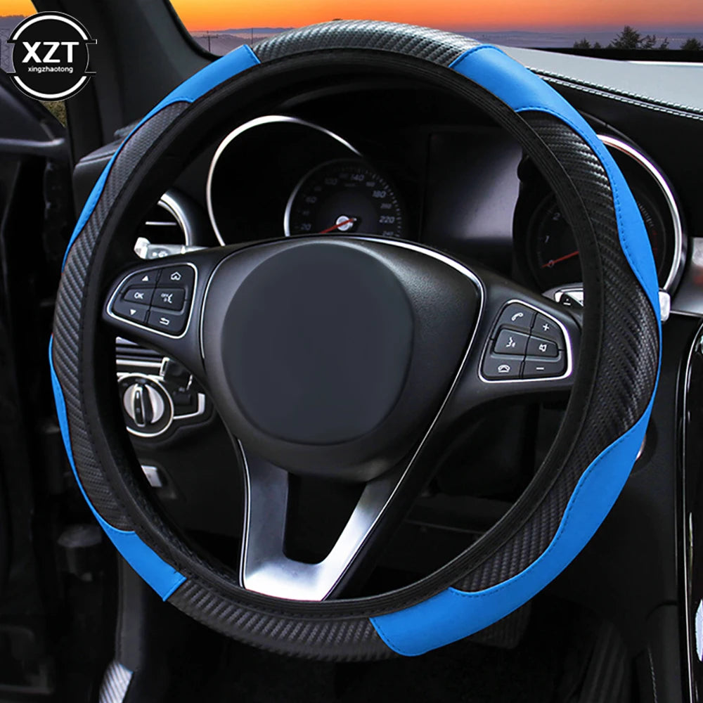 Hot Car Steering Wheel Cover Anti Slip PU Leather Steering Covers Suitable