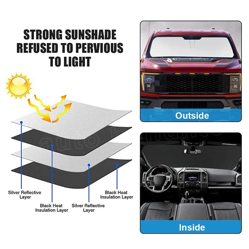 Auto Folding Sun Shade Windshield Visor Cover Car Front Window Sunshade UV