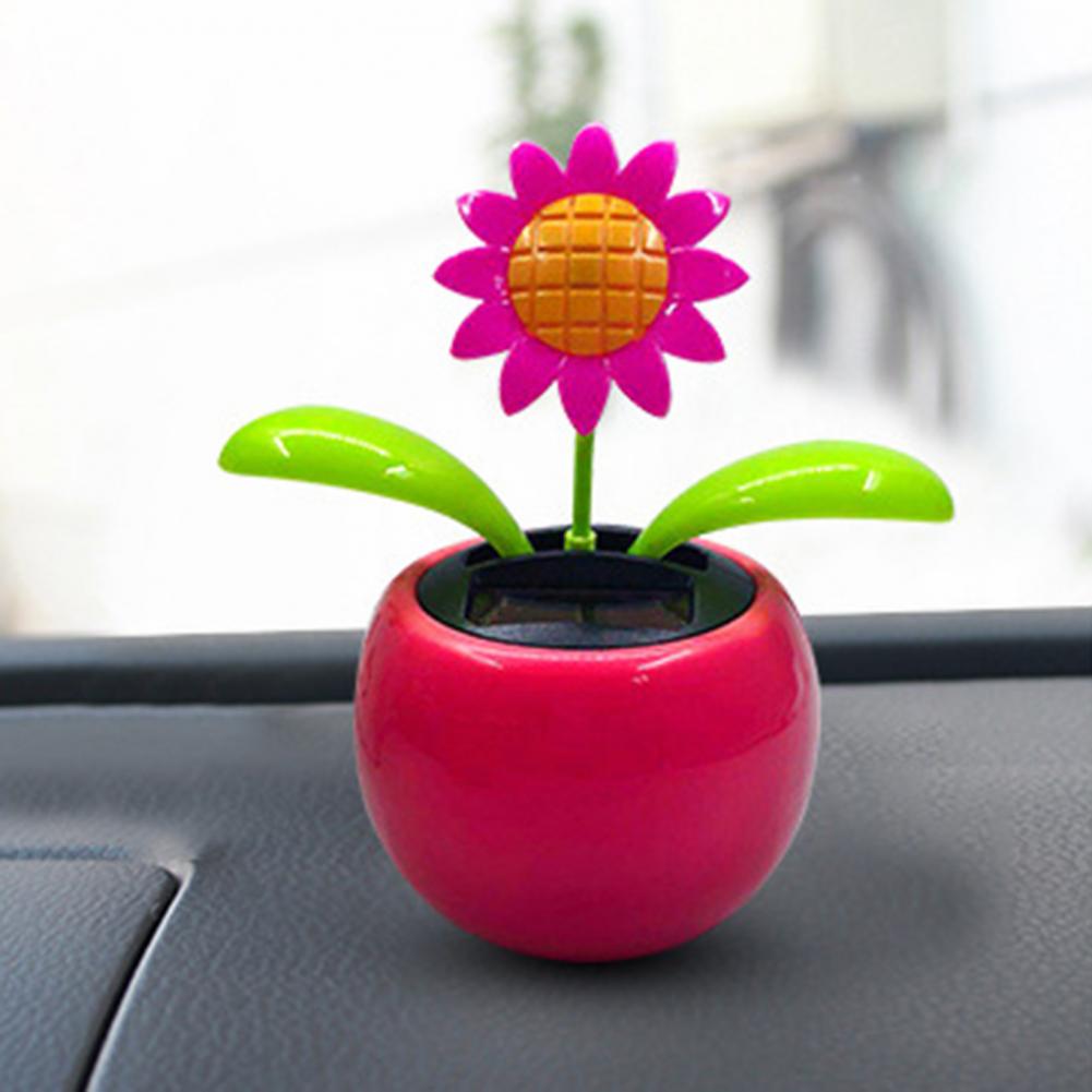 Fashion Car Ornament Solar Powered Cartoon Vibrant Ornamental Gifts Automobile Premium Automotive Accessory