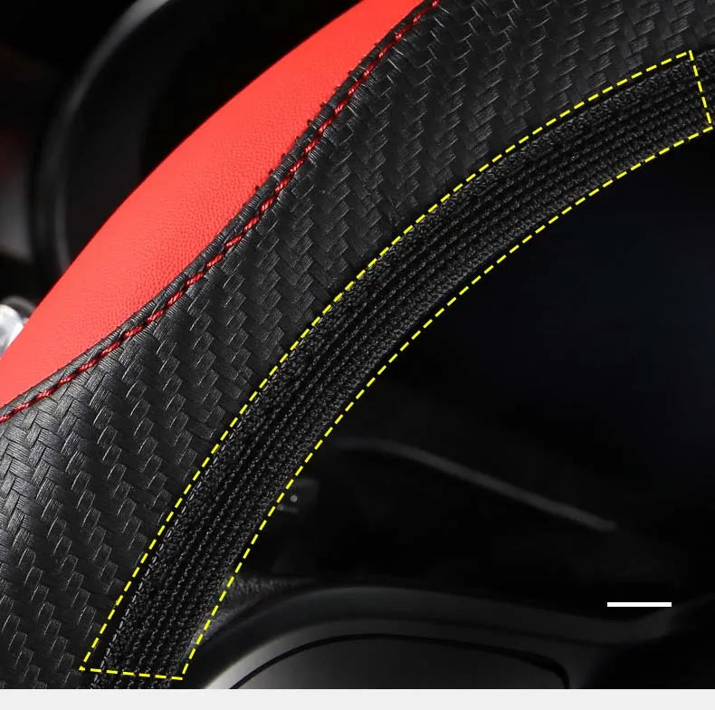 Car Steering Wheel Cover Breathable Anti Slip PU Leather Steering Covers