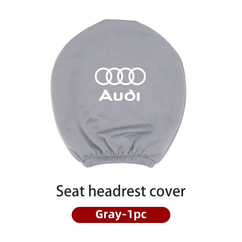 Car Headrest Cover for Audi Elastic Pillowcase Headrests Dust Accessories Interi