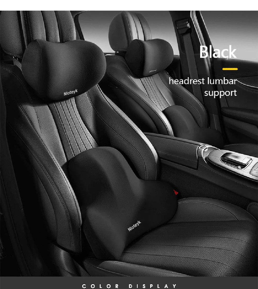 Car Neck Pillow Memory Foam Protective Lumbar Back Support Breathable SUV Truck