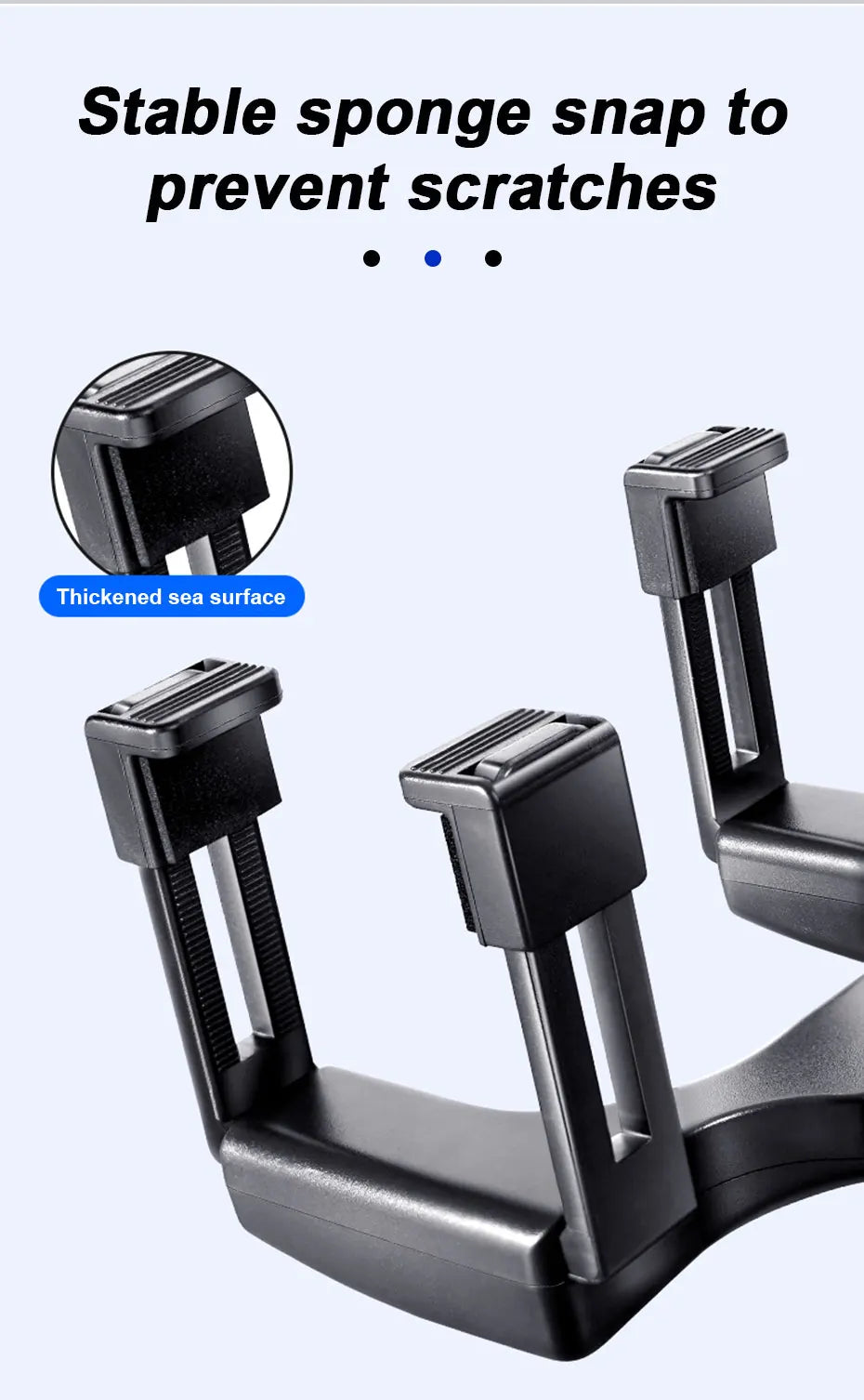SEAMETAL Rearview Mirror Phone Holder for Car Free Rotation Adjustment Bracket