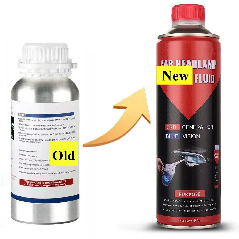 800ML Car Headlight Restoration Automotive Cleaning Kit Car Headlight Renovation Light Restoration Liquid Polymer for Headlights