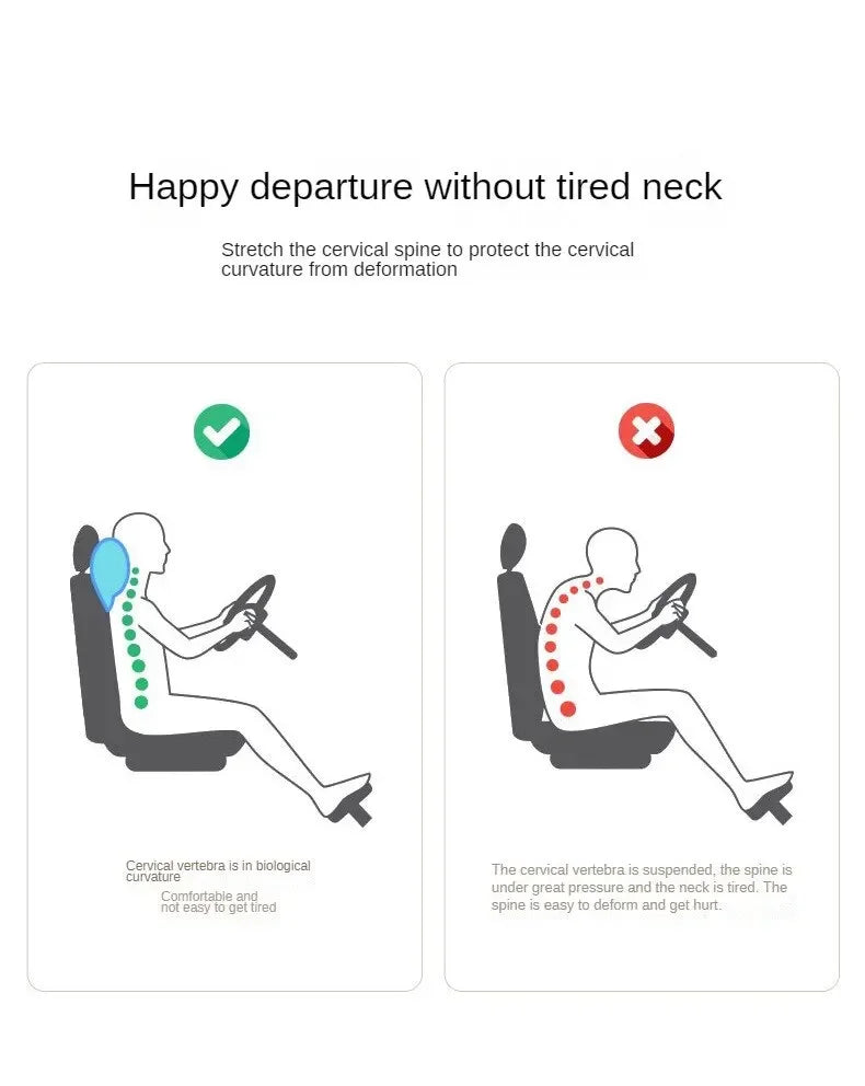 Car Seat Headrest with Breathable Mesh Auto Safety Head and Neck Rest Relax