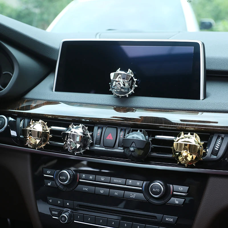 NO PERFUME Bulldog Air Freshener Car Decoration Auto Geur Clip Waterproof Mat
