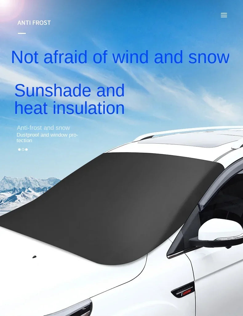 Car Magnetic Snow Shield Winter Front Windshield Cover Anti-frost Sun Protection