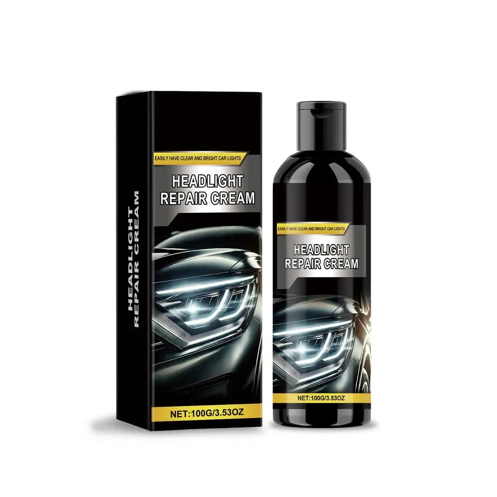 Car Headlights Restoration Kit Chemical Brightener Headlight Polisher Restorer Polishing Paste Set Auto Headlamps Wax Sanding