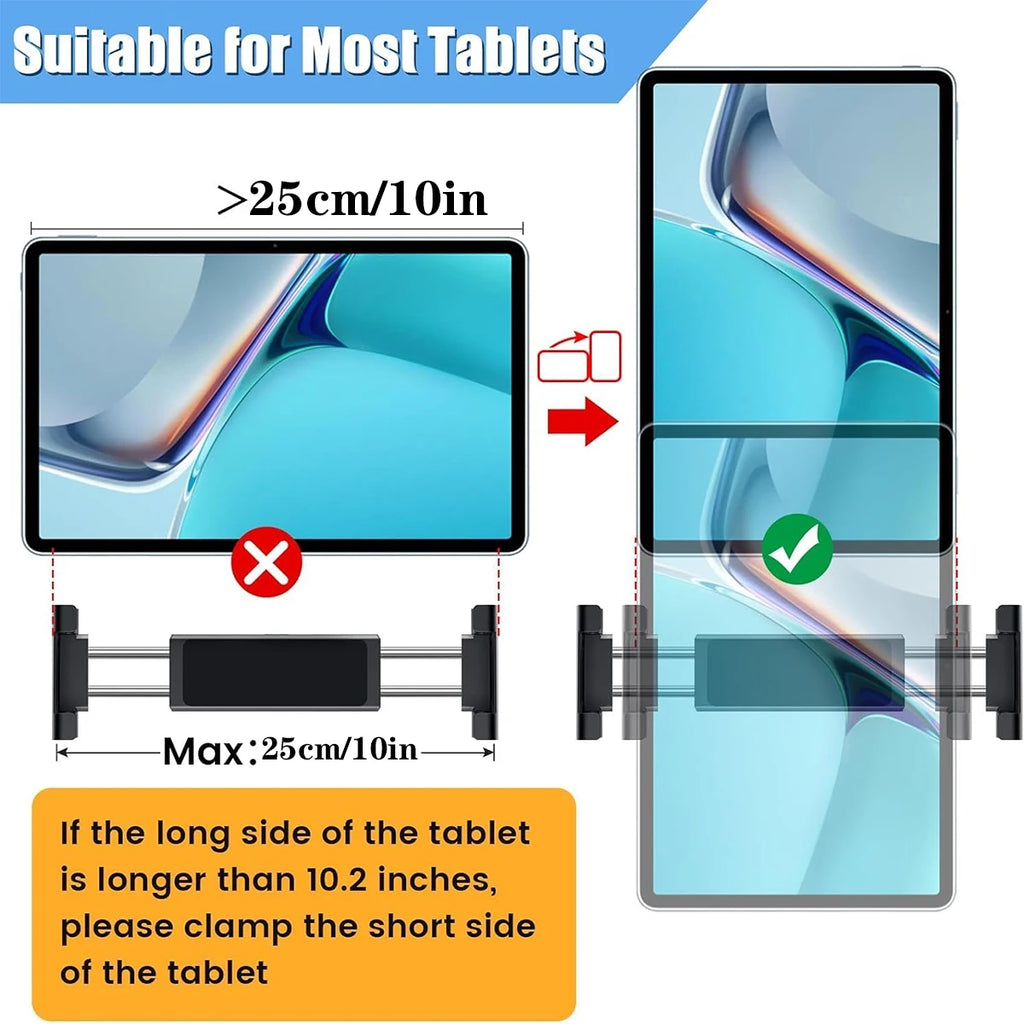 Car Tablet Holder Headrest Mount Stand Cradle Compatible Interior Protector Auto