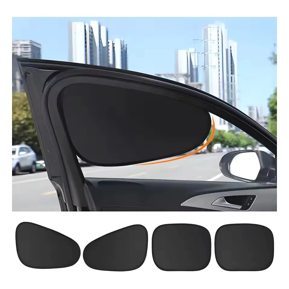 New Electrostatic Sun Visor Front & Rear (4 pcs) for Car Side Windows Shade Curt